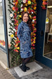 Rhona Leaf Print Cowl Neck Dress