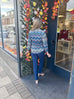 Karlie Chevron Print Shirt Style Top