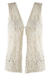 Karrie Front Tie Crochet Waistcoat