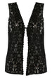 Karrie Front Tie Crochet Waistcoat