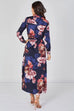 Lainey Floral Belted Maxi Shirt Dress
