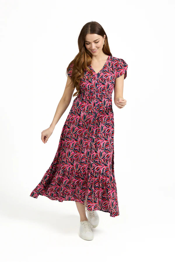 Amara Leaf Print Dress