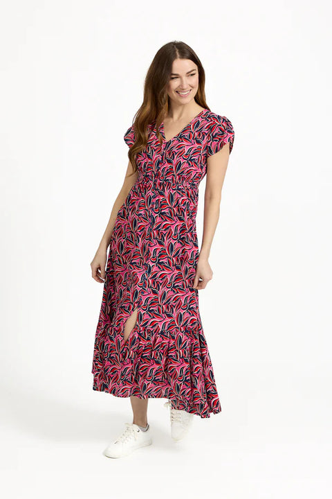 Amara Leaf Print Dress