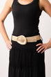 Laina Statement Buckle Metallic Belt