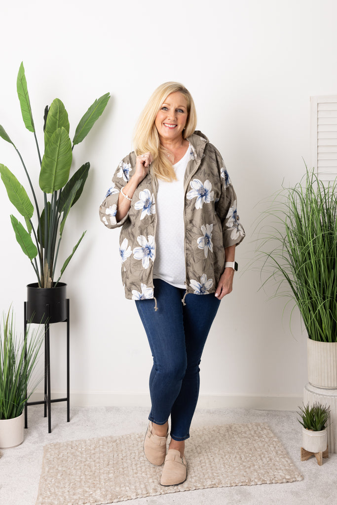 Ameila Floral Print Lightweight Jacket