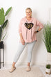 Kara Sequin Love Heart Hoodie