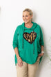 Kara Sequin Love Heart Hoodie