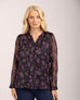 Zuri Notch Neck Floral Shirt