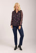 Zuri Notch Neck Floral Shirt