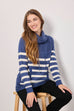 Matilda Cowl Neck Stripe Knit