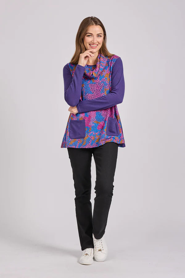 Paige Cowl Neck Tunic Top