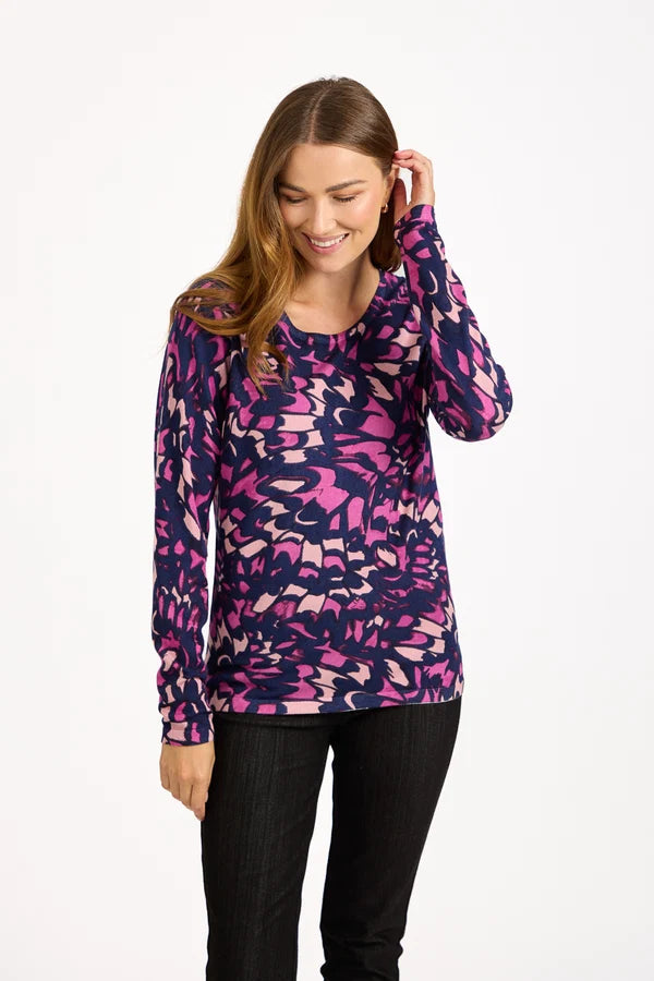 Cassy Abstract Print Knit