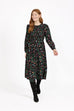 Melody Exotic Floral Shirred Dress