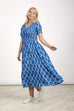 Mila Shirred Ikat Print Dress