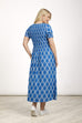 Mila Shirred Ikat Print Dress