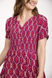 Mila Shirred Ikat Print Dress