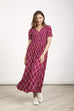 Mila Shirred Ikat Print Dress