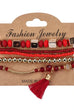 Cara Tassel Beaded Bracelet Set