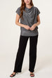 Lisa Metallic Cowl Neck Top