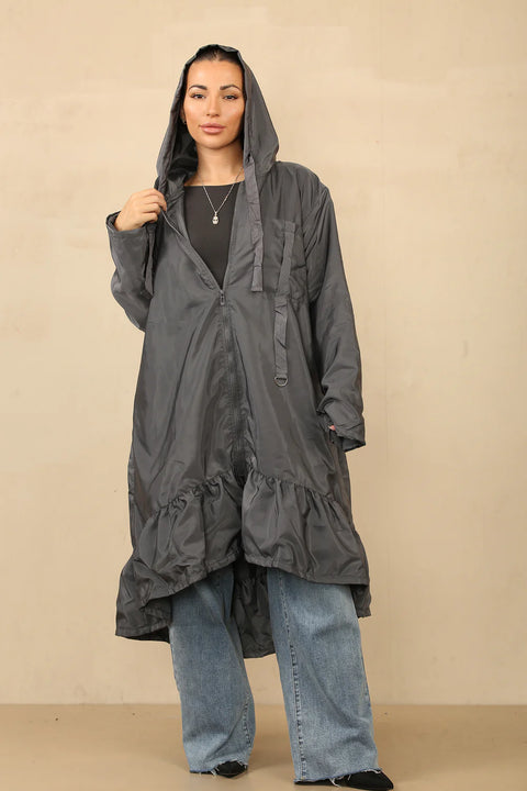 Ellarie Peplum Rain Jacket