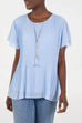Lana Pleat Detail Short Sleeve Top