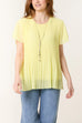 Lana Pleat Detail Short Sleeve Top
