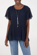 Lana Pleat Detail Short Sleeve Top
