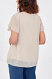 Lana Pleat Detail Short Sleeve Top