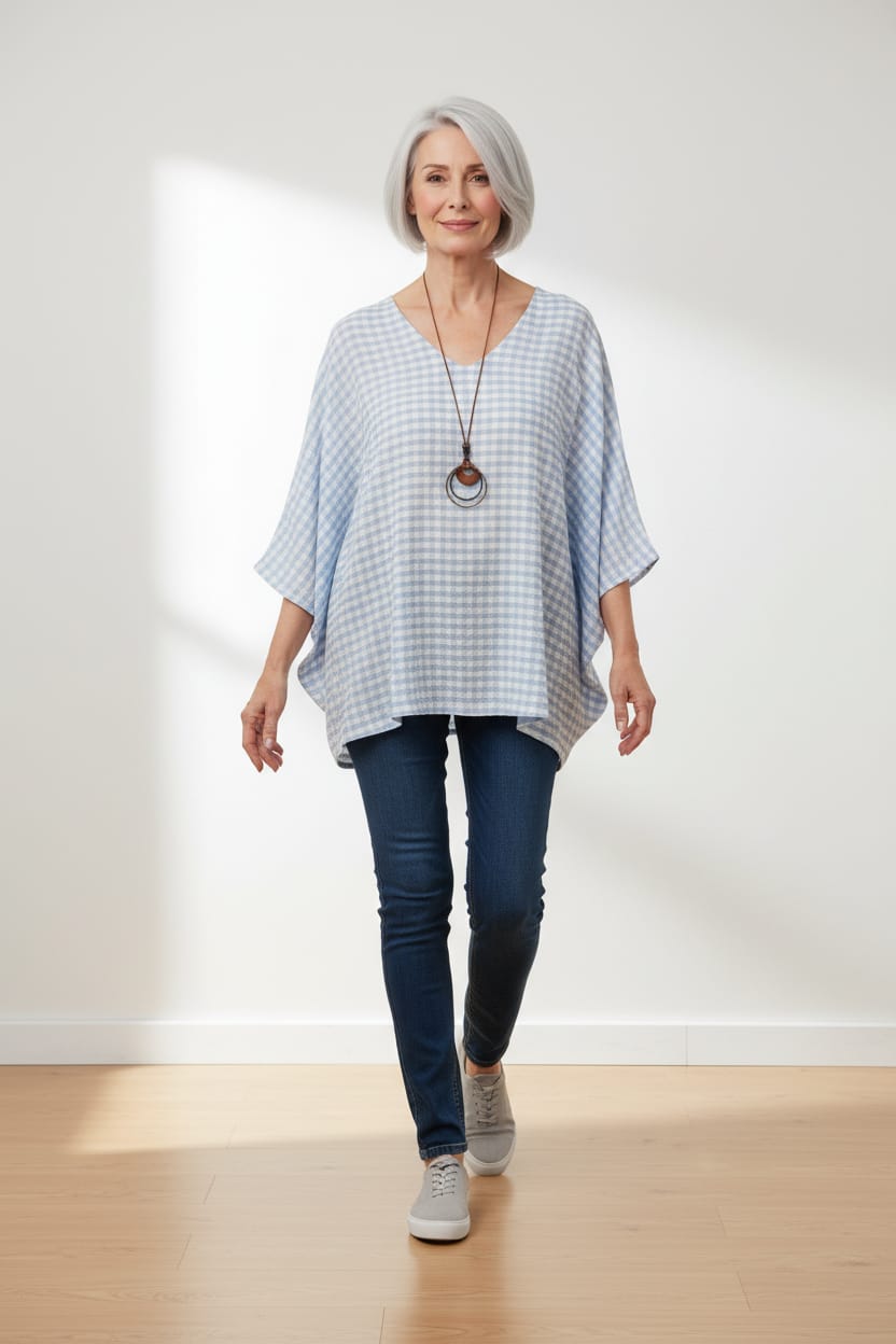 Georgia Gingham Textured Top