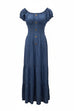 Emma Denim Maxi Bardot Dress