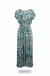 Eloise V-Neck Leaf Print Maxi