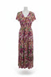 Eloise V-Neck Leaf Print Maxi