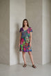 Valeria Abstract Print Reversible Midi Dress