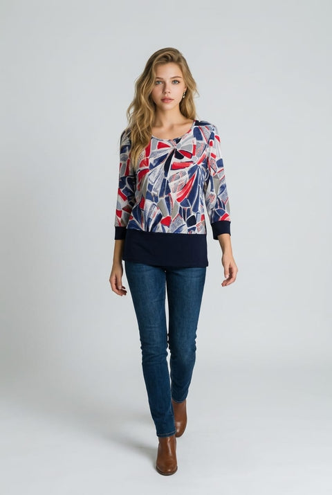 Melissa Abstract Flower Top