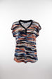 Michelle Abstract Button Detail Top
