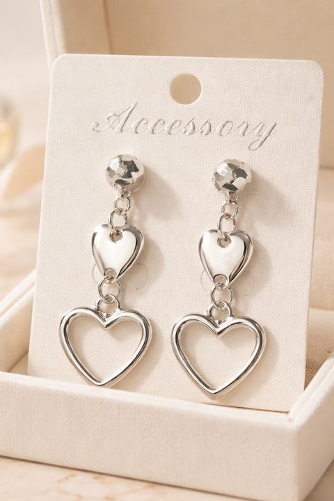 Cara Heart Drop Earrings