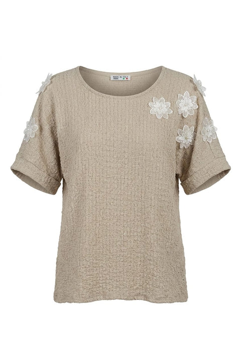 Natasha Flower Detail Top