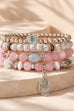 Courtney Hamsa Charm Beaded Bracelet Set