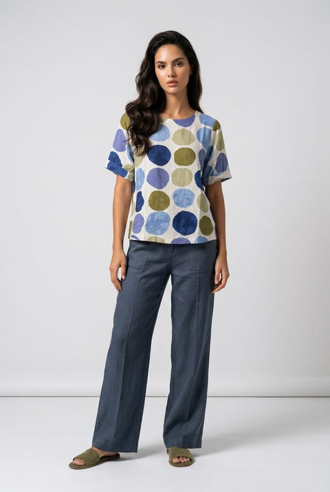Sandie Spot Print Top