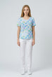 Maisie Leaf Print Embellished Tee