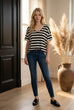 Meena V-Neck Striped Tee