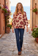 Mindy Blurred Leopard Batwing Knit