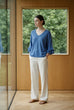 Finley Ruffle Sleeve V-Neck Knit