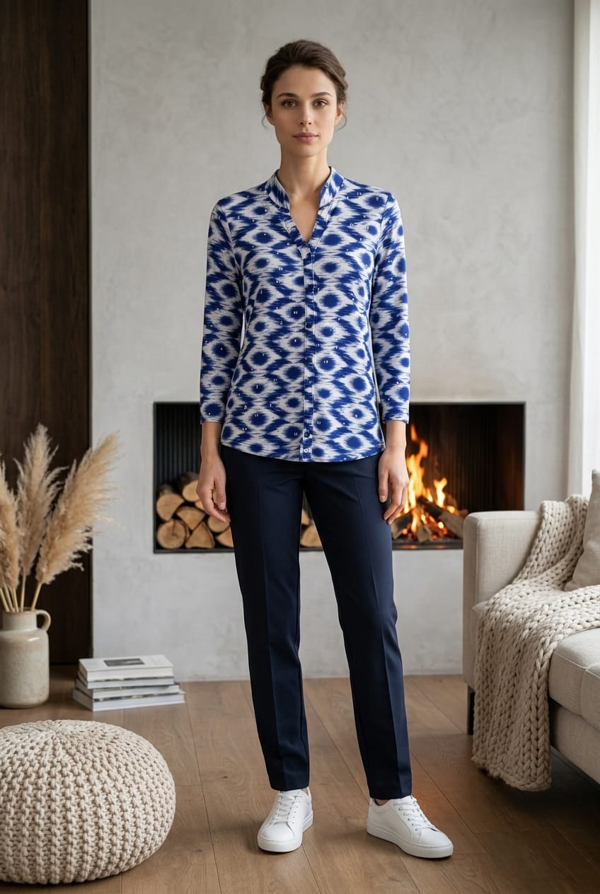 Karlie Aztec Sparkle Shirt Style Top