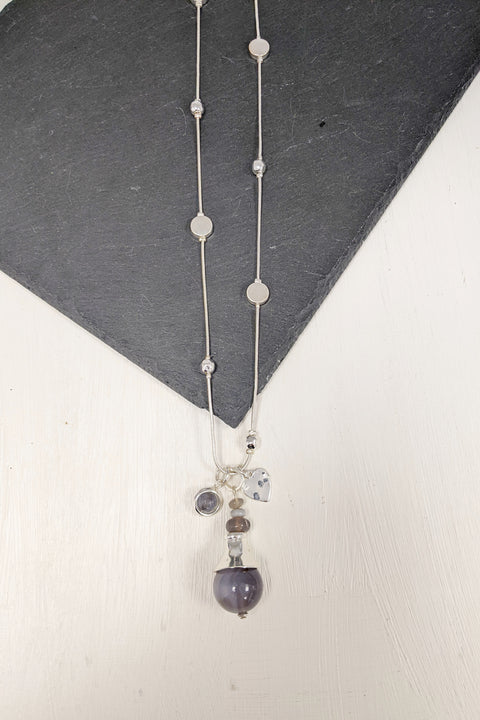 Meara Stone Charm Necklace