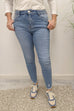 Rochelle Gem/Distressed Hem Jeans