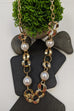 Armena Pearl & Flat Oval Longline Necklace