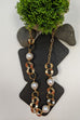 Armena Pearl & Flat Oval Longline Necklace