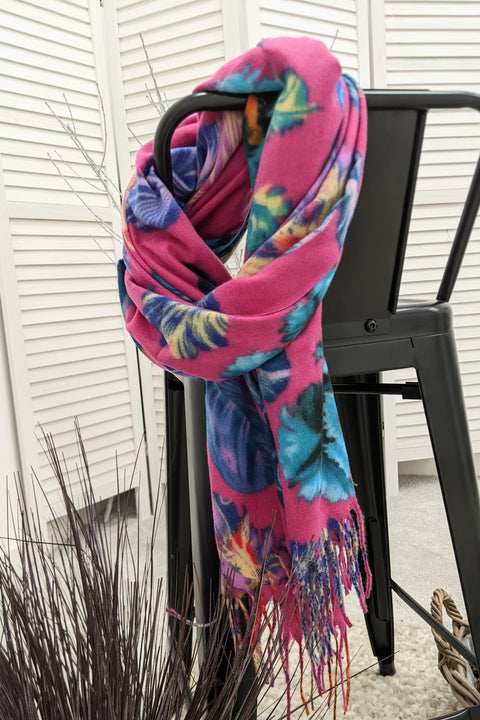 Noelle Floral Print Blanket Scarf