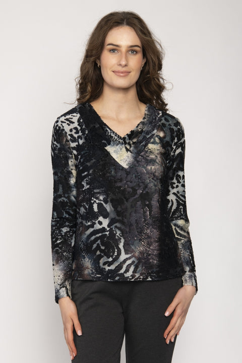 Tyra Textured Burnout Top